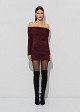 Mini ruching lurex dress