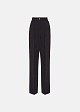 High-waisted crepe trousers