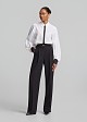 High-waisted crepe trousers