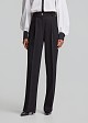 High-waisted crepe trousers