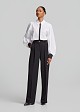 High-waisted crepe trousers