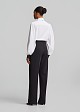 High-waisted crepe trousers