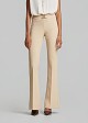 High-waisted flared crepe trousers