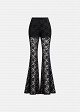 Chenille lace flared trousers