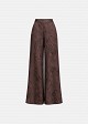 Printed trousers in satin-look finish