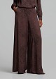 Printed trousers in satin-look finish