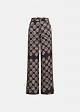 Pantaloni cu print și aspect satinat