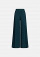 Printed jacquard trousers in satin look