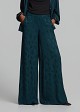 Printed jacquard trousers in satin look