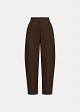 Textured, dotted-pattern barrel trousers