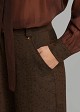 Textured, dotted-pattern barrel trousers