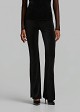 Velvet-look flared trousers