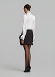 Mini skirt with satin-effect floral appliqué