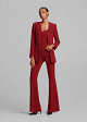 Tailored longline collarless blazer