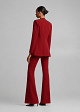 Tailored longline collarless blazer