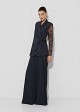 Wrap-style jacket with lace