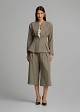 Fitted peplum jacket with a round neckline