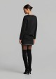 Lurex knit cardigan with decorative snap