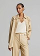 Longline leather look shirt with belt and details