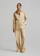 Longline leather look shirt with belt and details