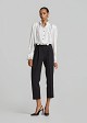 Shirt with ruffles in black and white