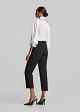 Shirt with ruffles in black and white