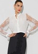 Lace shirt with an inner lining