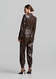 Jacket in leather look with belt