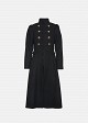 Military-style coat in wool look