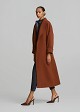 Long double-breasted coat with wide lapels