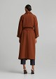 Long double-breasted coat with wide lapels