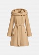 Palton scurt cu glugă oversized