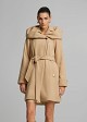 Palton scurt cu glugă oversized