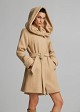 Palton scurt cu glugă oversized