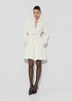 Short coat with faux fur details