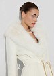 Short coat with faux fur details