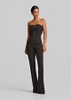 Strapless top with a zip fastening