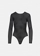 Sheer bodysuit in rhinestones