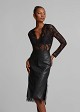 Lace bodysuit with a V-neck