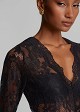 Lace bodysuit with a V-neck