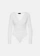 Ruched lace bodysuit