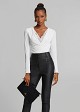 Ruched lace bodysuit