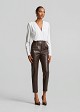Wrap bodysuit in deep neckline