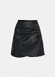 Ruched shorts in leather look