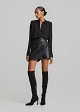 Ruched shorts in leather look