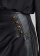 Ruched shorts in leather look