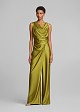 Sleeveless draped jumpsuit in satin look