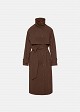 Longline trench coat in high collar