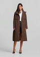 Longline trench coat in high collar