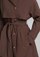 Longline trench coat in high collar